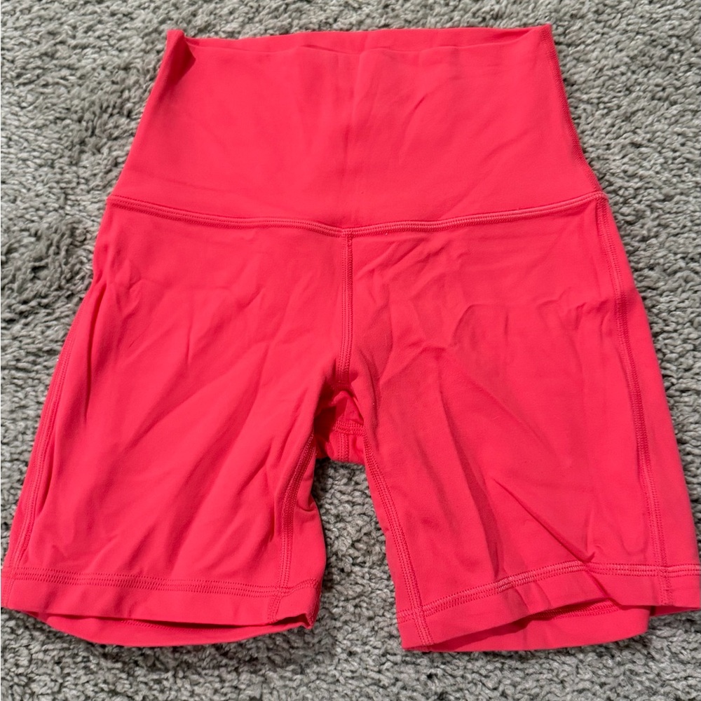 Lululemon align bike shorts guava pink